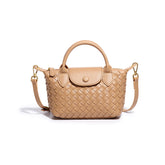 Sac à boulettes tissé de petite taille, sac seau portable populaire, sac messager à bandoulière haut de gamme